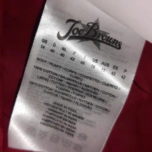 Raspberry Red Butterfly Button Front Midi Dress Joe Browns UK 14 Short Sleeve. - Picture 10 of 11